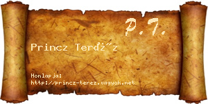 Princz Teréz névjegykártya